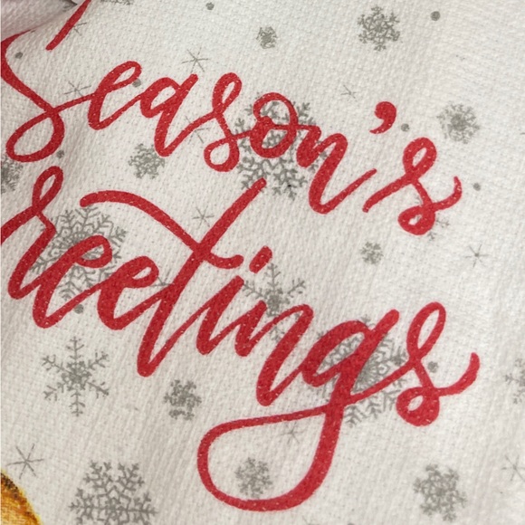 Christmas Corgi Dogs Holiday Kitchen Season’s Greeting Red Towel Set of 3 NWT - Picture 5 of 5